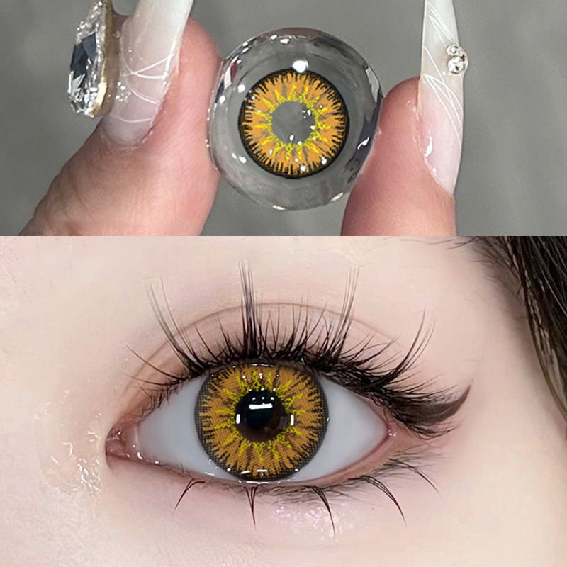 Jewelens คอนแทคเลนส์ คอสเพลย์ ไล่โทนสีน้ําตาล 2 ชิ้น 1 คู่