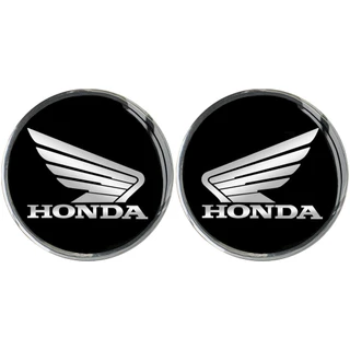 2 ชิ้น 1 ชุด Honda 3D Emblem ยางนุ่มโลโก้สติกเกอร์สําหรับรถจักรยานยนต์ Honda EX5 BEAT WAVE VISION DREAM Vario Click 125i ADV160 รถจักรยานยนต์สติกเกอร์ตกแต่งกันน้ํา