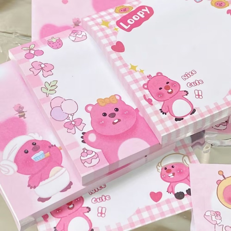 Loopy Postit สติกเกอร์น่ารักการ์ตูน Ruby หมายเหตุกระดาษ Ins Stickable นักเรียน Notepad Memo