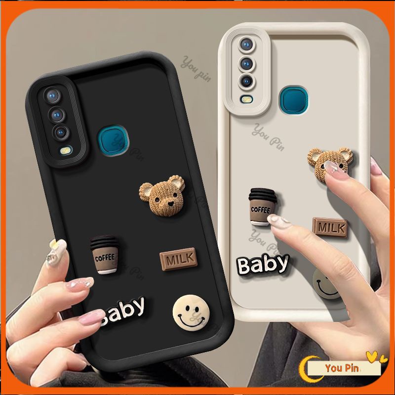 เคสโทรศัพท์มือถือ ลายการ์ตูนหมี 3D แฮนด์เมด DIy สําหรับ Vivo Y11 Y12 Y15 Y17 U10