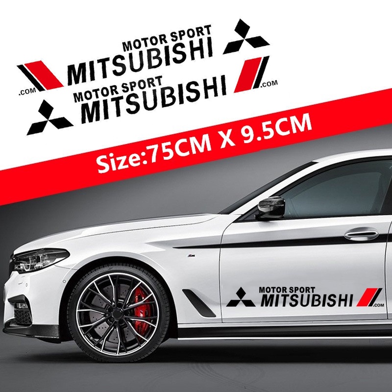 MITSUBISHI สติกเกอร์ กันน้ํา ป้องกันรอยขีดข่วน สําหรับติดตกแต่งประตูรถยนต์ Xpander Cross Pajero Outlander Sport Eclipse Attrage Triton Colt Mirage Lancer ASX