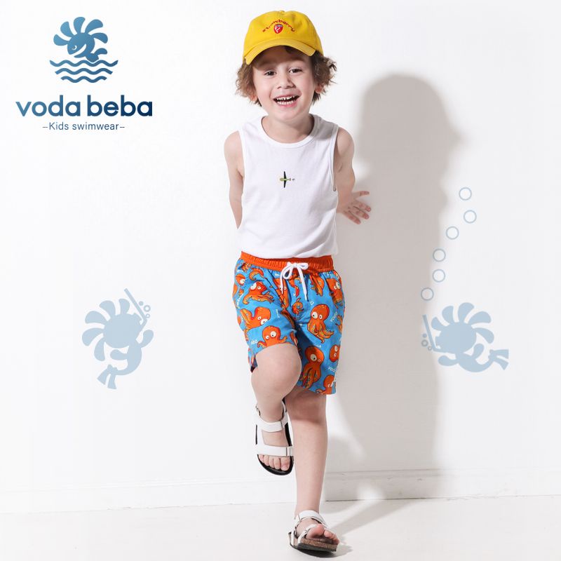 VODA BEBA กางเกงว่ายน้ําขาสั้น เหมาะกับเดินชายหาด สําหรับเด็กผู้ชาย อายุ 3-12เหมาะสำหรับริมทะเล - รูปที่ 2
