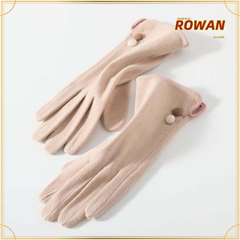 Rowans ถุงมือ ให้ความอบอุ่น หน้าจอสัมผัส แฟชั่นฤดูหนาว สําหรับผู้หญิง