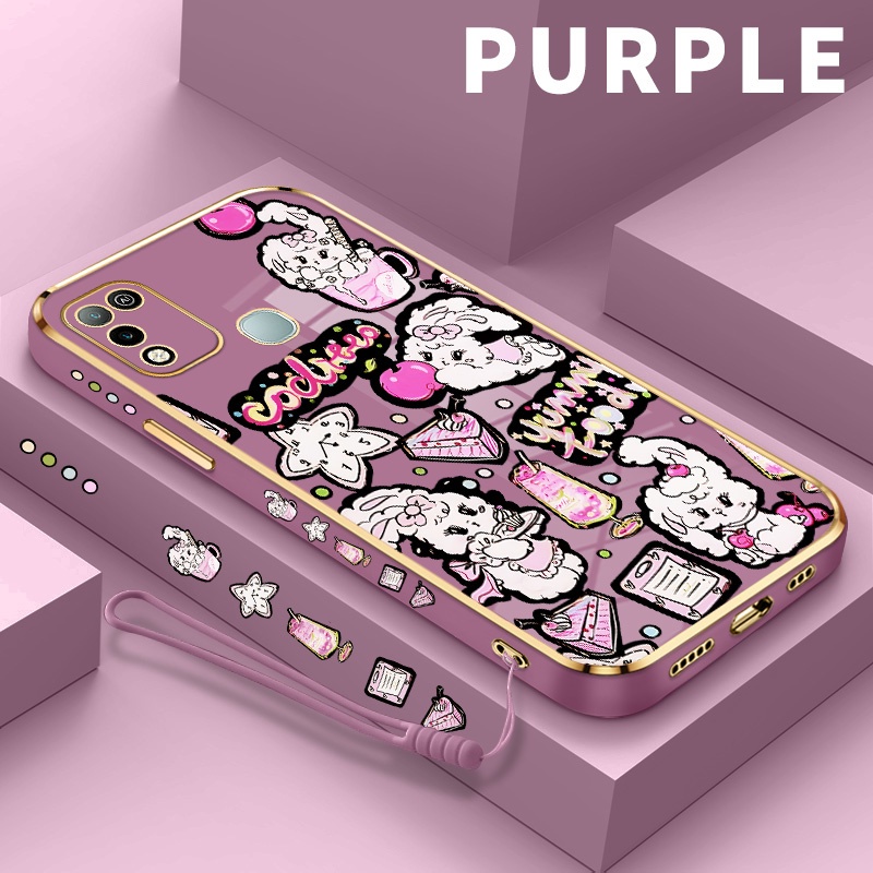 LAYAR HP Golden ChromicชุบปลอกสําหรับInfinix Hot 10 Play 11 10S NFC 10T 11s 8 สําหรับTecno Camon 12 