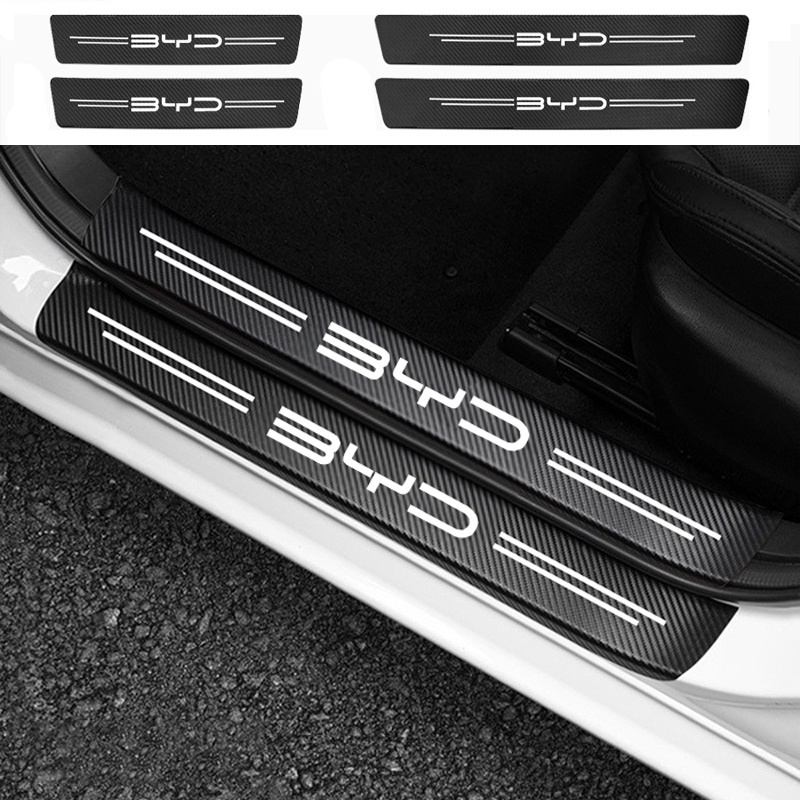 Byd atto3 สติกเกอร์คาร์บอนไฟเบอร์ ป้องกันรอยขีดข่วน สําหรับติดขอบประตูรถยนต์ BYD atto3