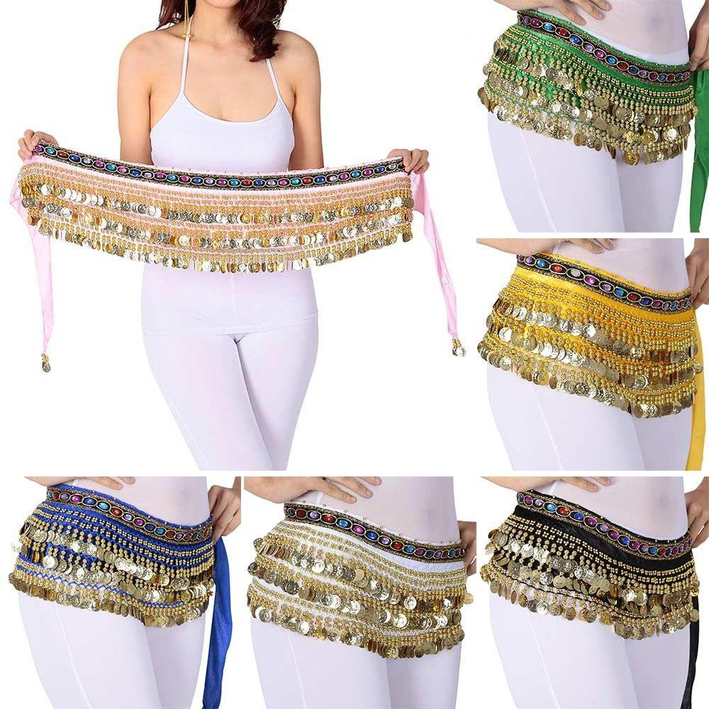 Boluomi เข็มขัดเต้นระบําหน้าท้อง ประดับเลื่อม พลอยเทียม แวววาว สําหรับผู้หญิง - รูปที่ 4