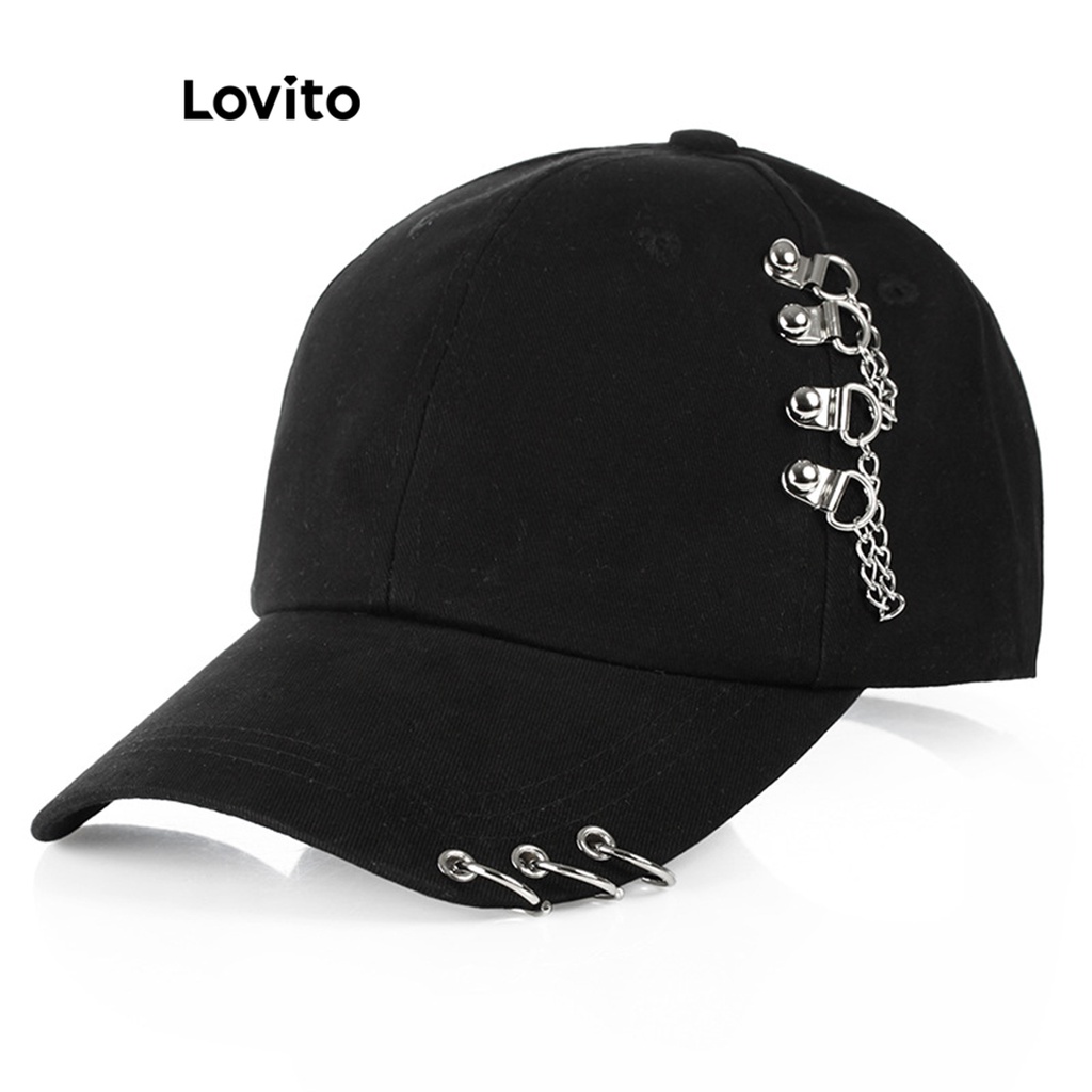 Lovito หมวก ทรงเบสิก สีพื้น สไตล์คลาสซี่ สำหรับผู้หญิง LFA05062 (สีขาว/สีชมพู/สีดำ)