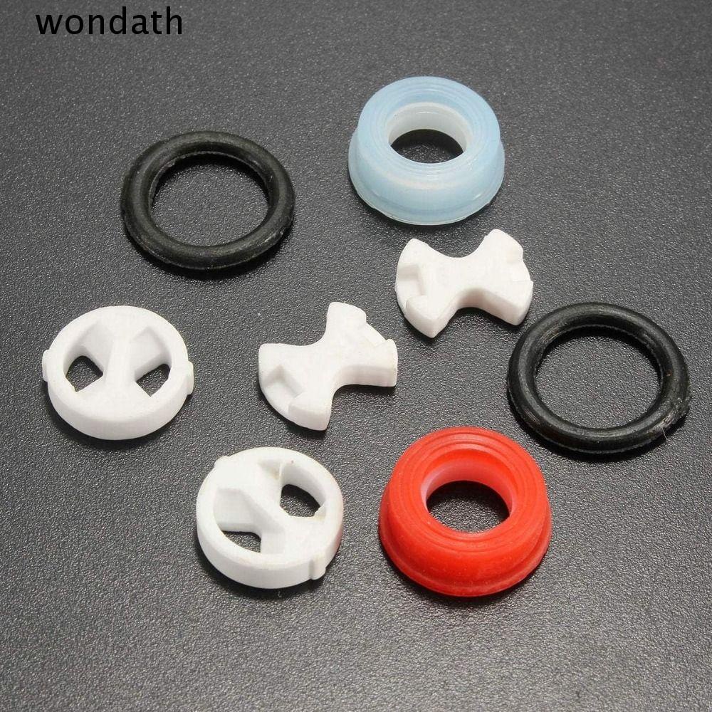 Wonda ชุดชิปวาล์วทองแดง เซรามิก ทรงกลม สีฟ้า แบบเปลี่ยน อุปกรณ์เสริม สําหรับก๊อกน้ําร้อน เย็น สีแดง 1 ชุด