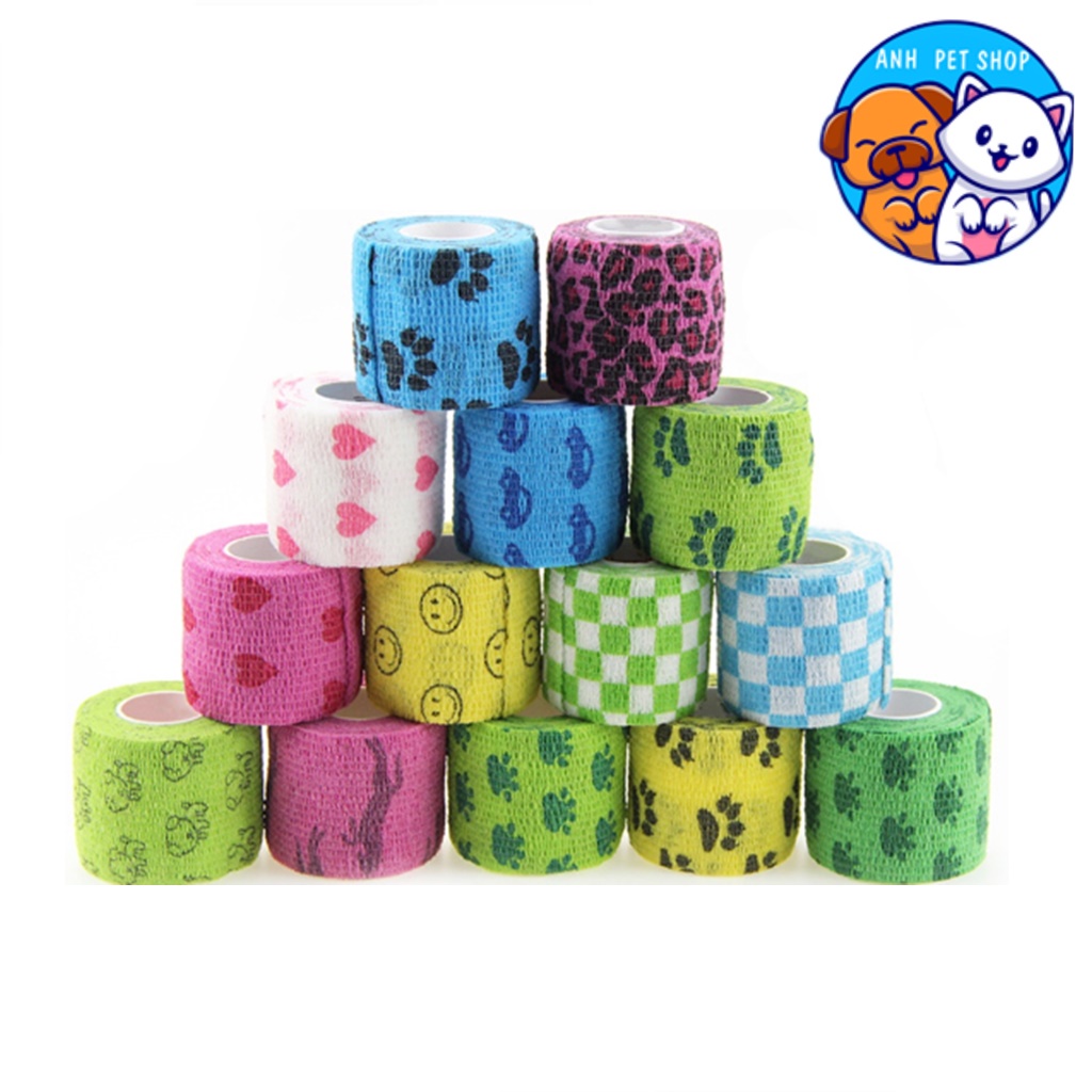 AG - elastic bandage  ผ้าพันแผล แบบยืดหยุ่น สำหรับสัตว์เลี้ยง คละสี