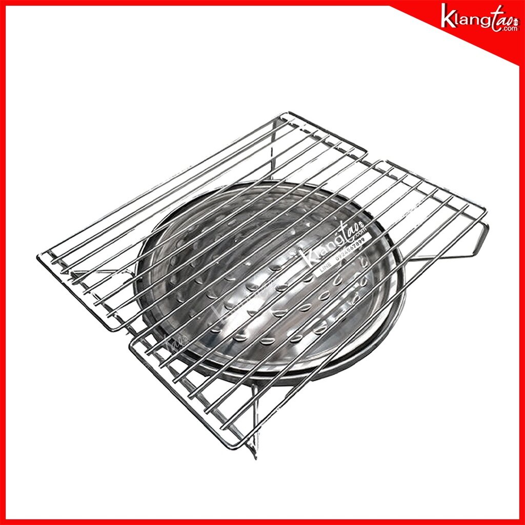 LUCKY FLAME ตะแกรงปิ้งย่าง BBQ IFG-889 ใช้บนเตาแก๊ส เตาถ่าน วัสดุ สแตนเลส ไม่ผุ - รูปที่ 2