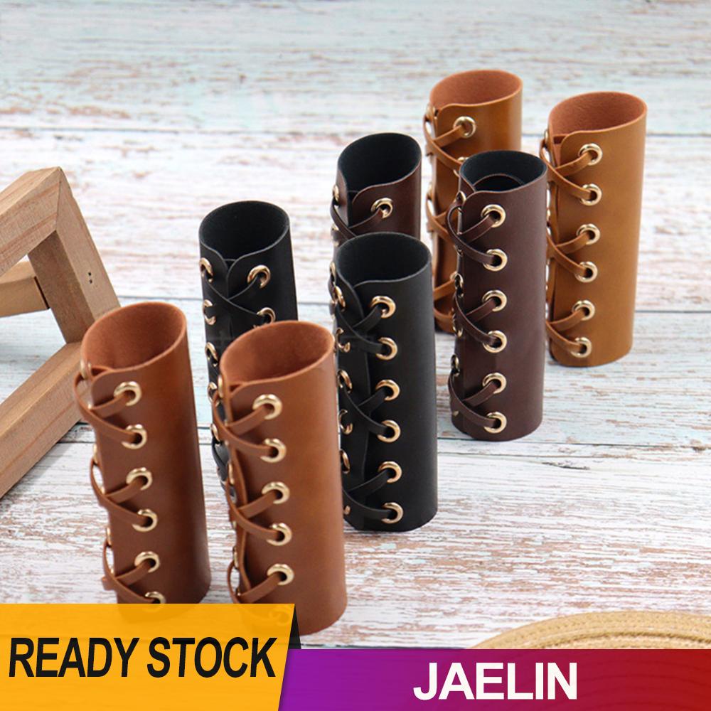 ปลอกหนัง PU หุ้มแฮนด์มือจับ พร้อมสายคล้อง ปรับได้ สําหรับรถจักรยานยนต์ [Jaelin.th]
