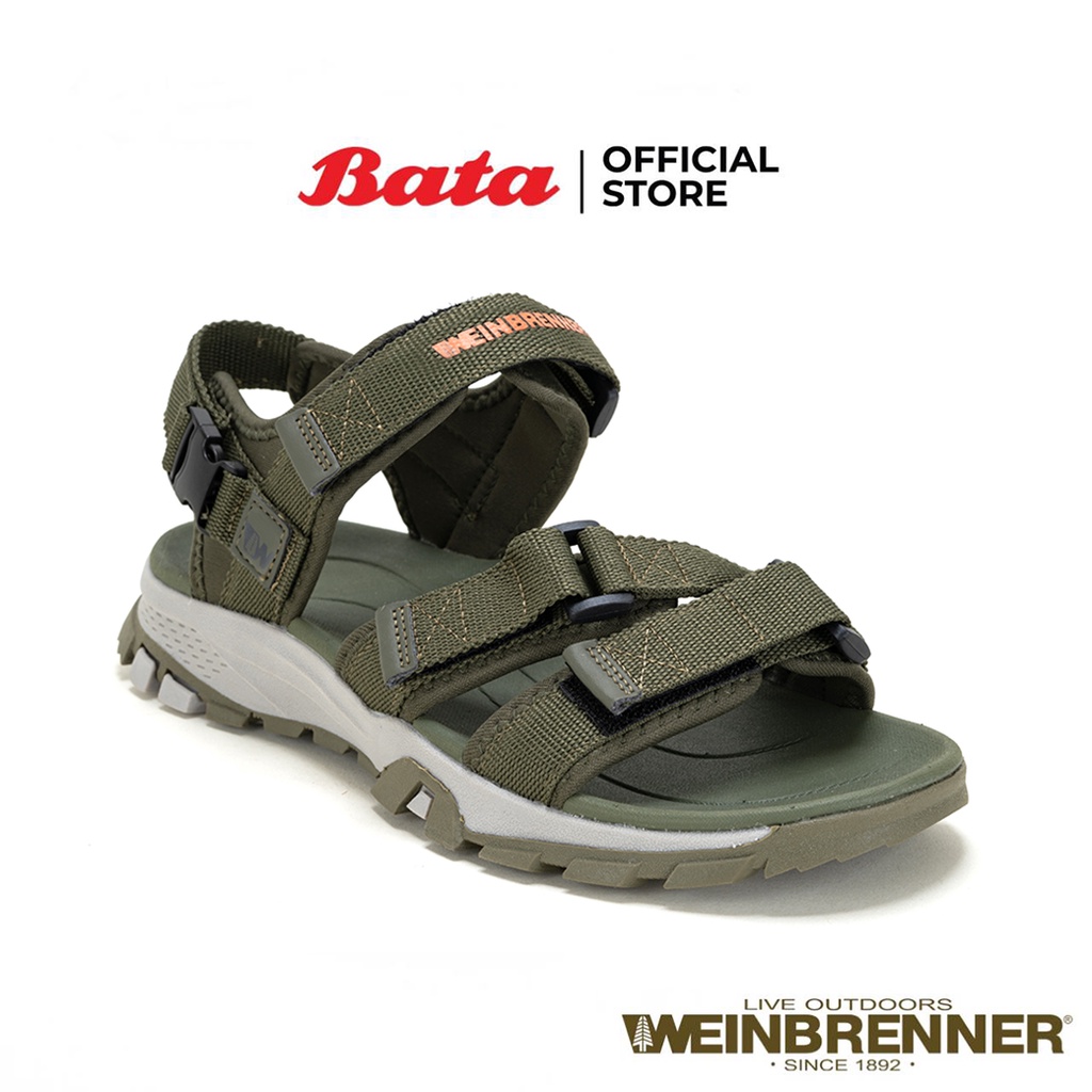 Bata บาจา Weinbrenner รองเท้าลำลองแบบสวมรัดส้น เดินป่า ไม่ลื่น ลุยน้ำได้ สวมใส่ง่าย สำหรับผู้ชาย รุ่น MANQUEHUE สีมะกอก 8407017 สีดำ 8406017