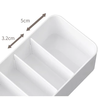 Omocha | (White Drawer) ที่เก็บสายชาร์จ กล่องจัดระเบียบสายไฟ Cable Organizer Box สำหรับลิ้นชัก ช่องแบ่ง ปรับได้