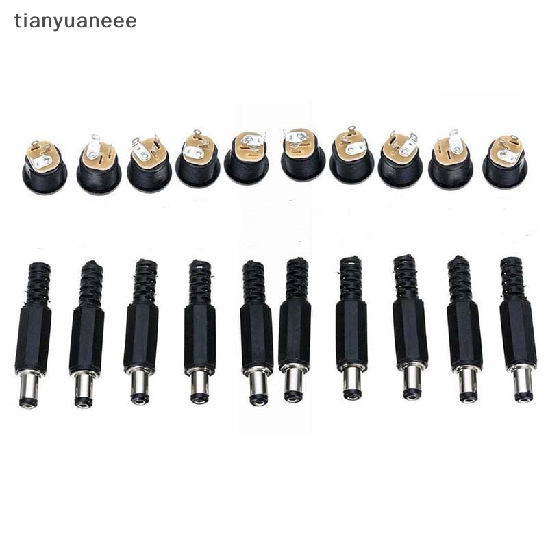 Tianyuaneee 1 ชุด 10 คู่ 12V 3A ปลั๊กชาย + หญิงแผงซ็อกเก็ต Mount Jack Connector ชุด Well