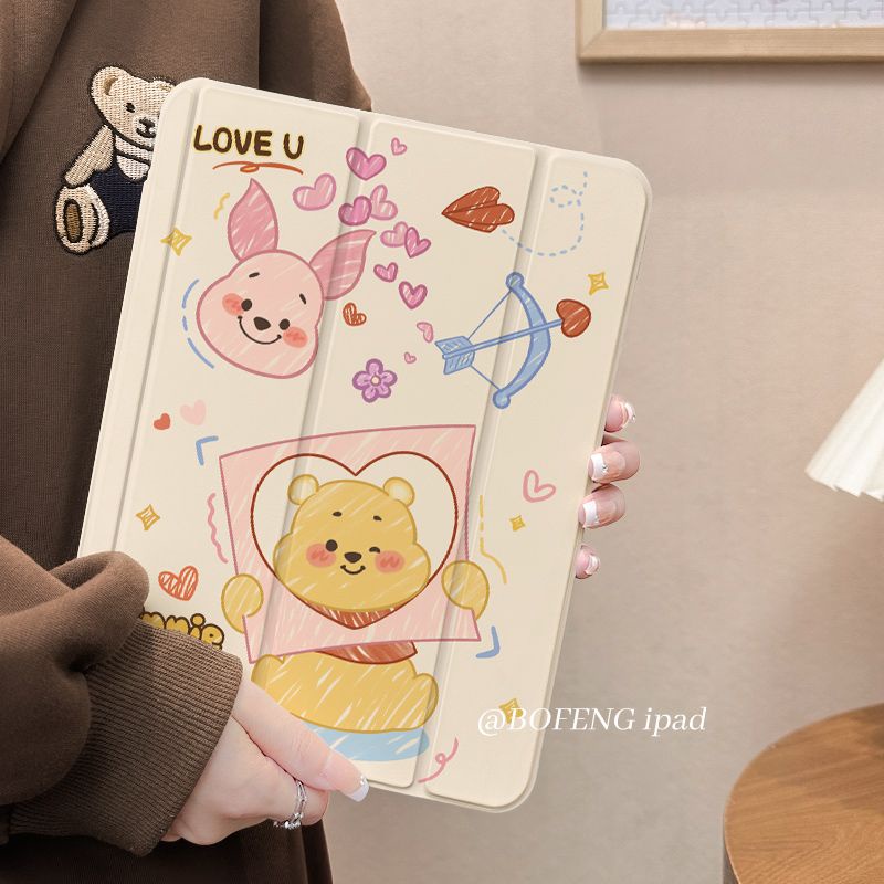 iPad Air 4 เคสซิลิโคน ลายการ์ตูนหมี Winnie สําหรับ iPad รูปที่ 2