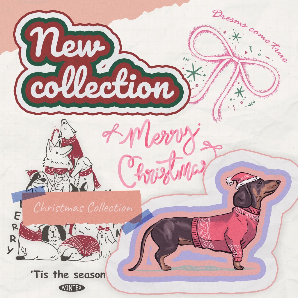 Christmas collection เสื้อครอป ลายใหม่ต้อนรับลมหนาว
