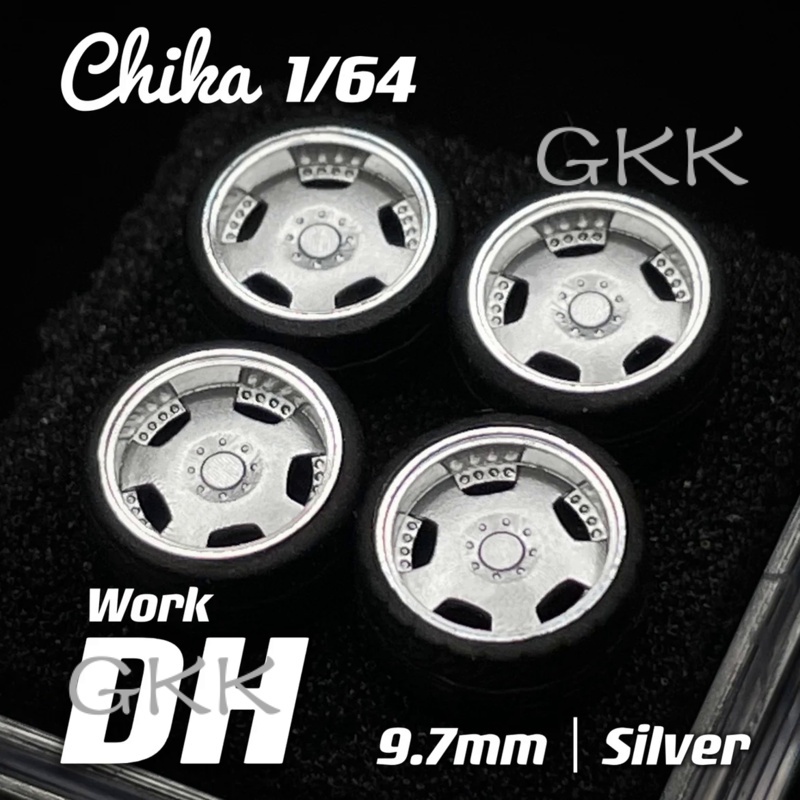 GK 4pcs(1set) 1/64 Chika Nabes Wheels 8.9mm 9.7/9.8mm Tires Rim T5R CVX CVD/ Work DH SW388 SSR for 1