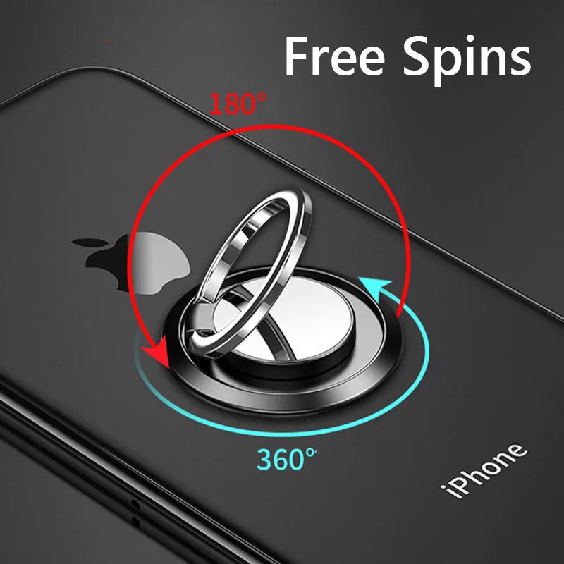 แหวนขาตั้งโทรศัพท์มือถือ แบบสวมนิ้ว 360° ขาตั้งโทรศัพท์มือถือ หมุนได้