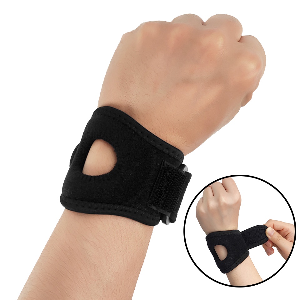สายรัดข้อมือ แบบปรับได้ บรรเทาอาการปวดเอ็นอักเสบ สําหรับออกกําลังกาย ยกน้ําหนัก