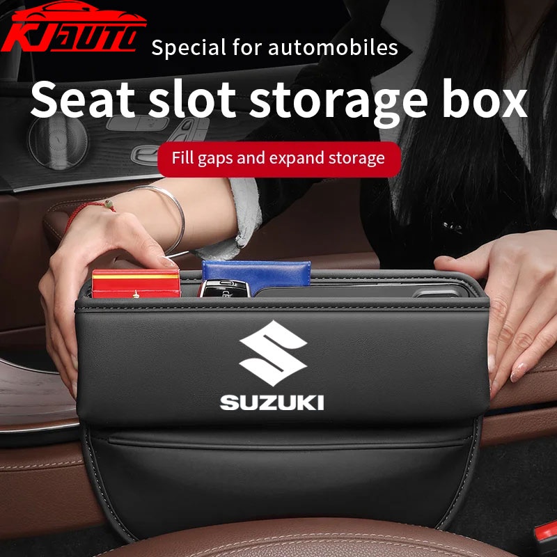 Suzuki กระเป๋าหนัง PU เก็บช่องว่างเบาะรถยนต์ อุปกรณ์เสริม สําหรับ Swift XL7 vitara Jimny SX4 S-Cross Presso Ciaz ERTIGA Celerio