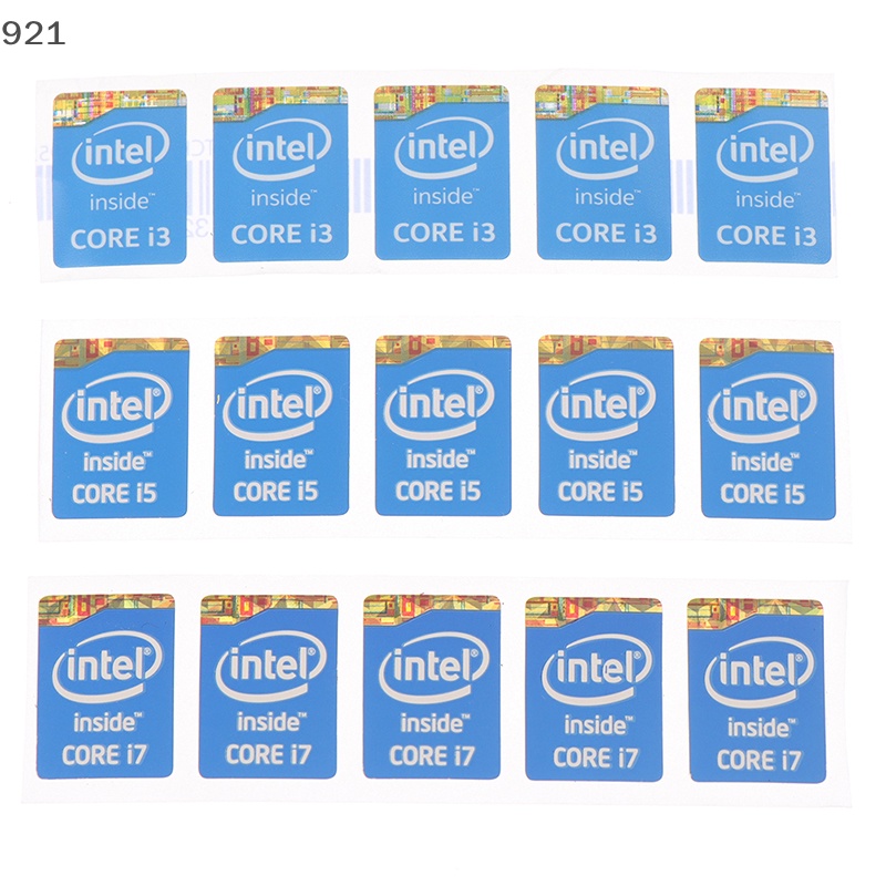 Nuannuaaa สติกเกอร์ฉลาก 4th Generation Intel Core I3 I5 I7 สําหรับตกแต่งโน้ตบุ๊ก 5 ชิ้น