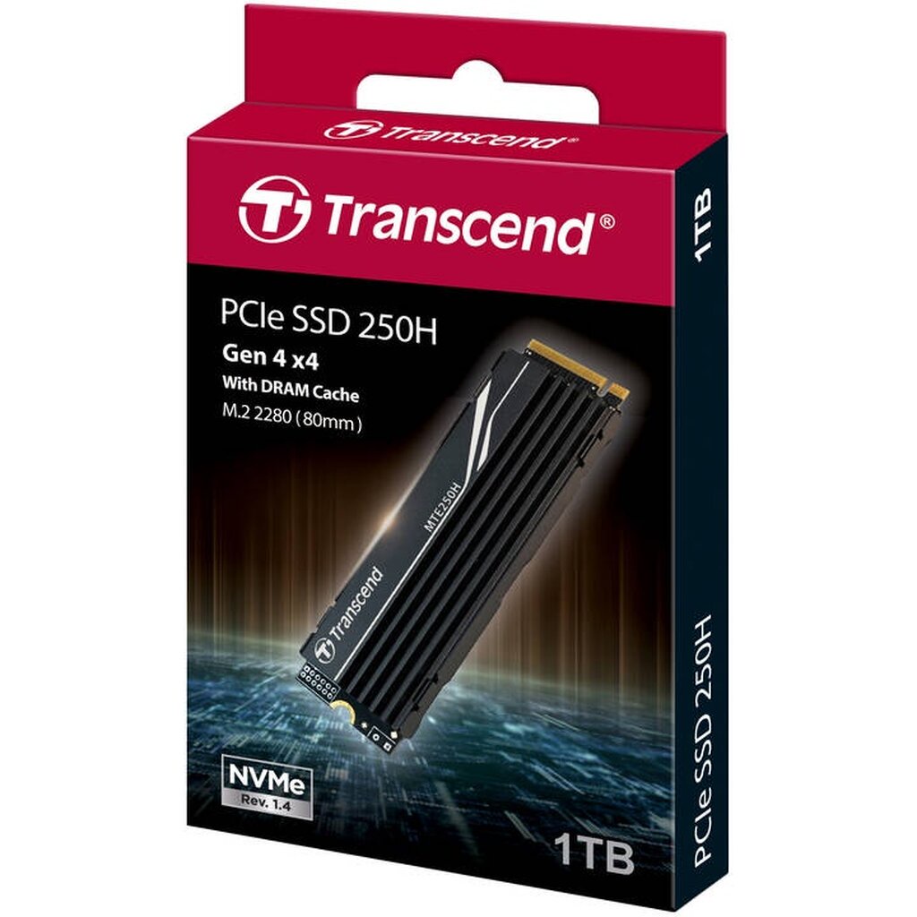 (รองรับ PS5) Transcend MTE250H 1TB-2TB PCIe NVMe M.2 SSD รับประกัน 5 ปี