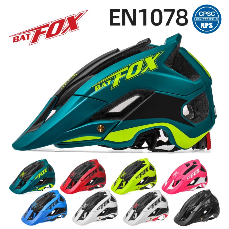 BATFOX Bicycle Helmet Bike Helmet Cycling Ultralight Integrally-Molded Bike Mountain Road MTB Man Bi