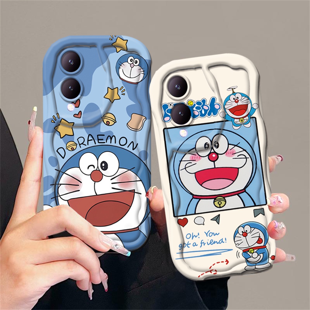 เคสโทรศัพท์มือถือ TPU ขอบนิ่ม ลายการ์ตูนโดเรม่อน สําหรับ Vivo Y27S Y17S Y27 Y36 Y20 Y02A Y02T Y35 Y11 Y17 Y16 Y21 Y15 Y12 Y30i Y22 Y15s Y20s Y21A Y12i Y91C HOSTR