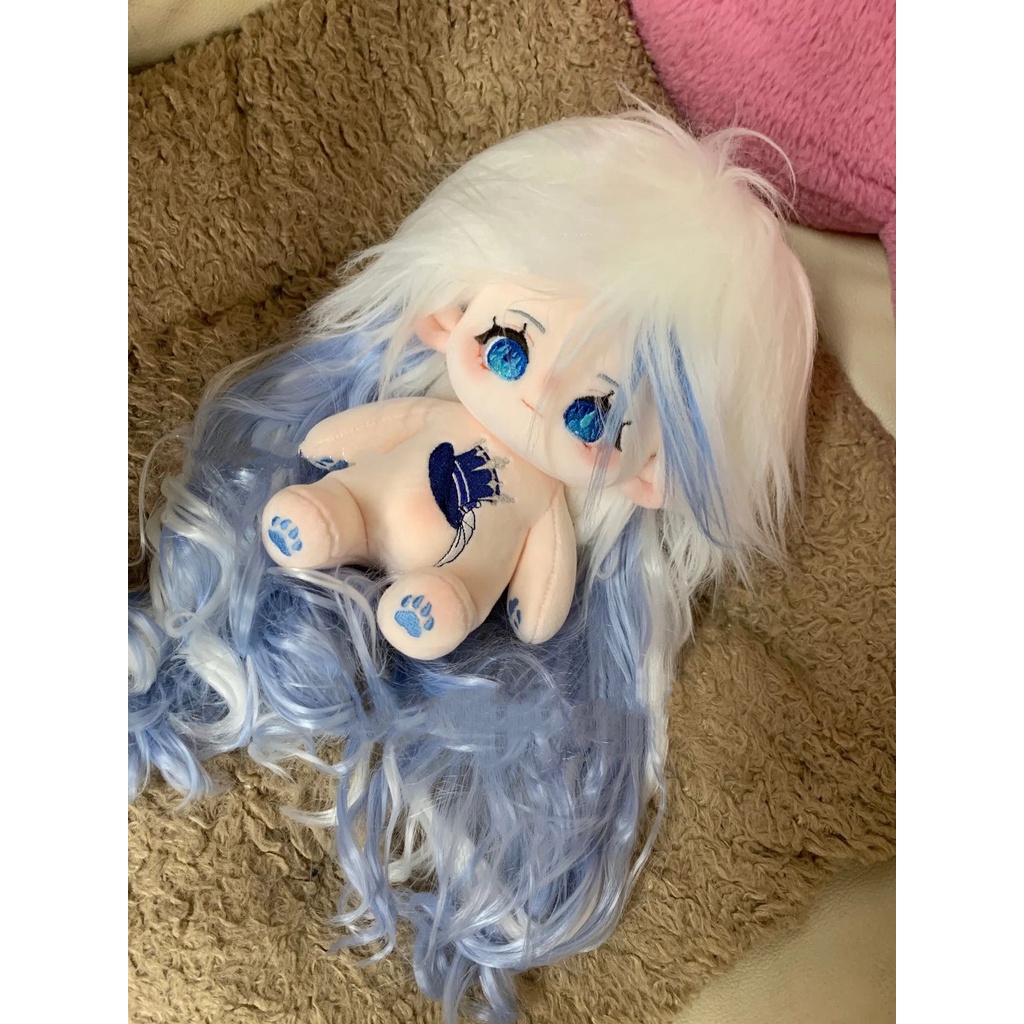 Genshin Impact Furina ตุ๊กตาผ้าฝ้าย 20 ซม. พร้อมตุ๊กตา Longhair Blueberry Focalors Hydro Archon