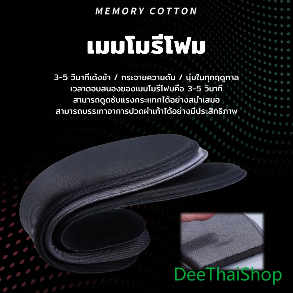 พื้นรองเท้าแบบสปอร์ต แผ่นเสริมรองเท้าดูดซับแรงกระแทก ใส่สบาย ป้องกันการปวดเท้า แผ่นรองรองเท้าเซฟตี้ เมมโมรี่โฟม insoles ราคา ถูกที่สุด ดีลบีเคเค แกลเลอรีภาพที่ 2