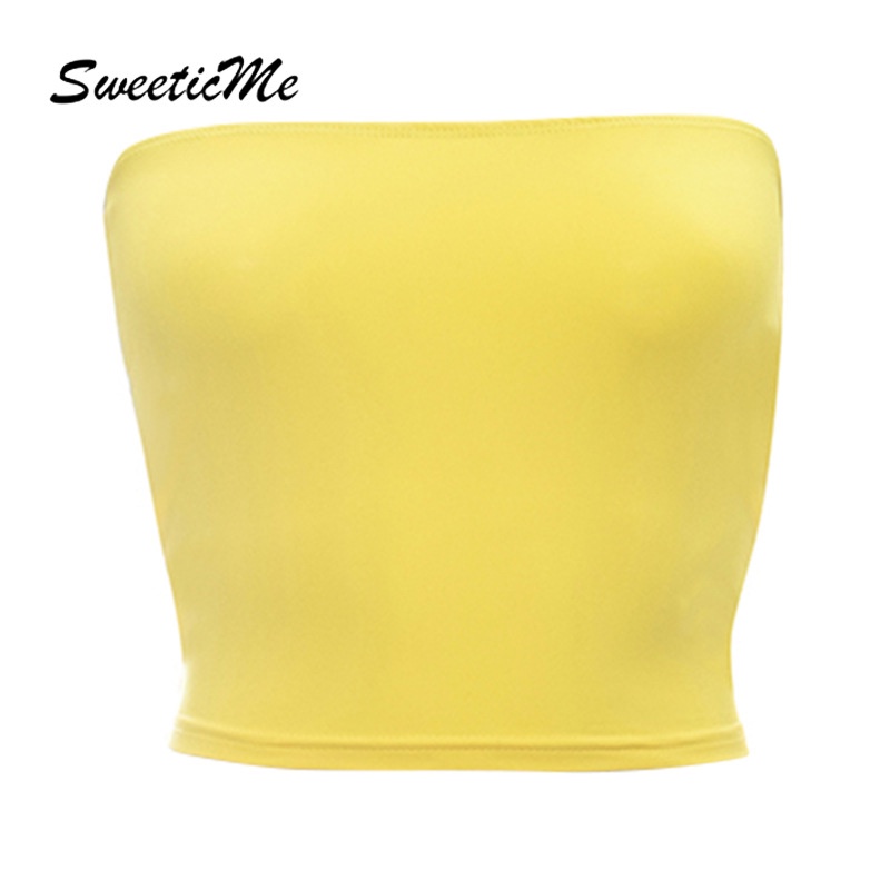 Sweeticme ใหม่ เสื้อท็อปส์แฟชั่น สีพื้น ทรงสลิมฟิต เข้ากับทุกชุด สําหรับสตรี 2024