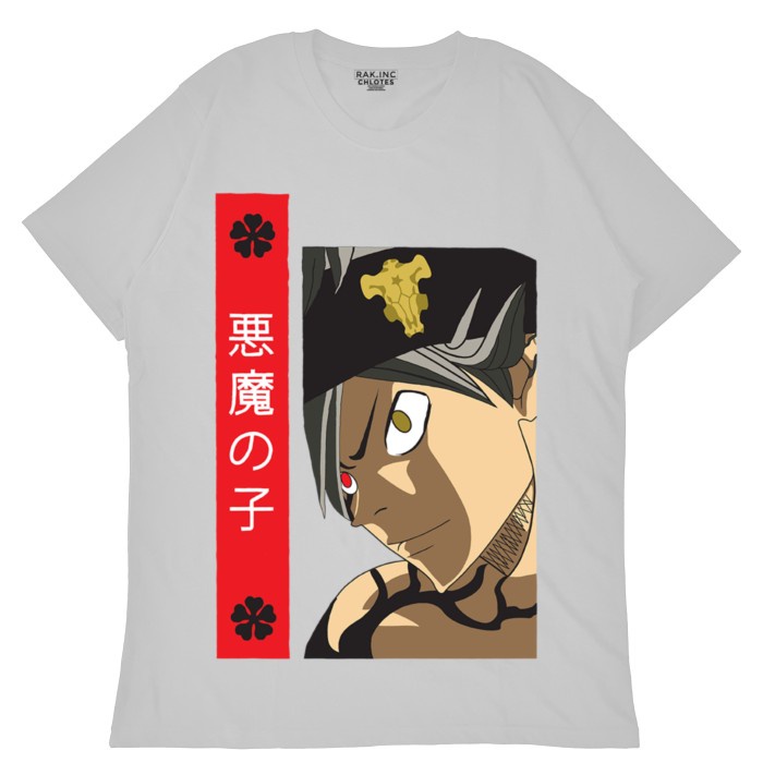 Kaos Pria T-shirt Anime BLACK CLOVER  Baju Distro Wanita &amp; Pria  Navy เสื้อยืดคอกลม S-5XL