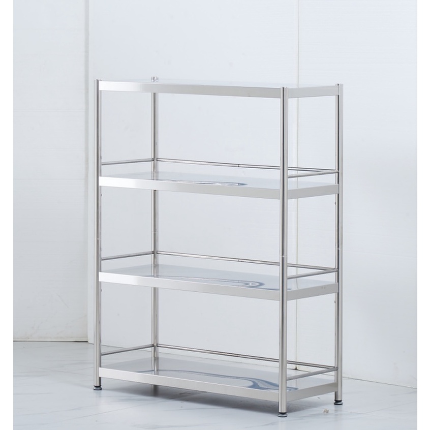 GlobalHouse SANE ชั้นวางของอเนกประสงค์สเตนเลส 4 ชั้น 40x100x150 ซม. FORTUNA สินค้าของแท้คุณภาพดี