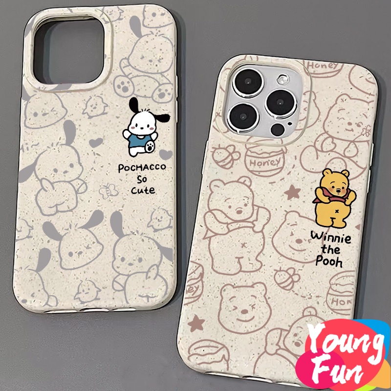 เคส Vivo ลายการ์ตูนหมีพูห์น่ารัก ลายการ์ตูนแมวน่ารัก Pocha เคสโทรศัพท์มือถือ แบบนิ่ม ย่อยสลายได้ เป็นมิตรกับสิ่งแวดล้อม สําหรั Y21E Y20 Y17 Y15A Y16 Y1s Vivo Y22 Y51 2020 Y95 Y19 Y50 V25e Y02 V25 Y35 V20 V25 V23 Pro