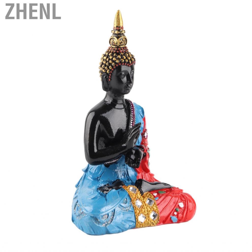 Zhenl Resin Buddha Statue Thai Reclining Ornament Positive Energy