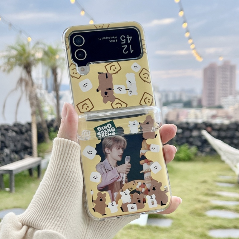 เคสโทรศัพท์มือถือ พร้อมช่องใส่บัตร สําหรับ Samsung Galaxy Z Flip4 Z Flip5 Z Flip 4 Z Flip 3