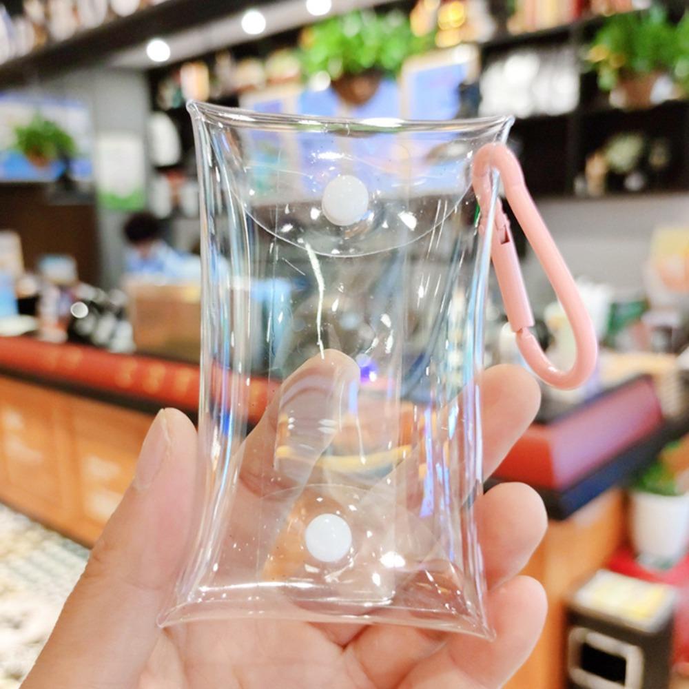 Tonfashion กระเป๋าเก็บเหรียญ PVC ใส ขนาดเล็ก ทนต่อสิ่งสกปรก ใส ขนาดเล็ก สําหรับผู้หญิง