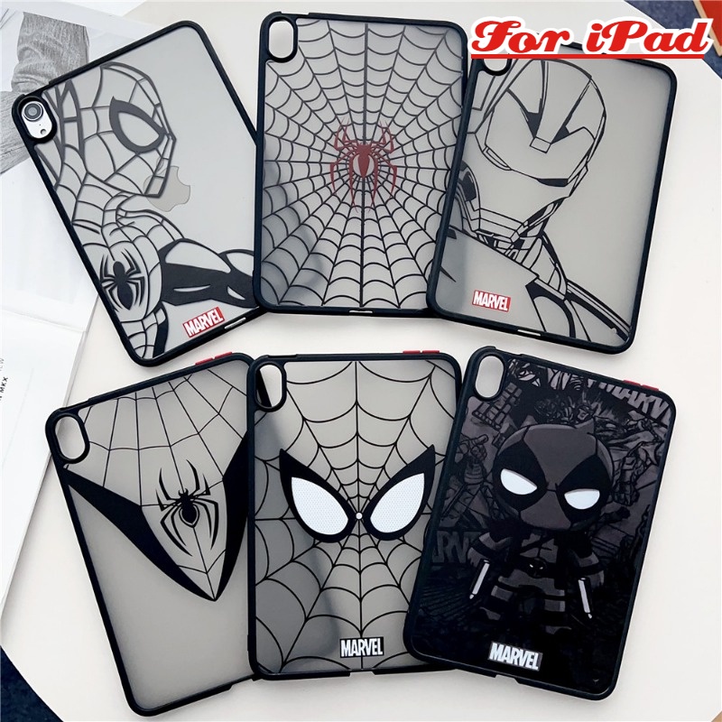เคสซิลิโคน TPU ลาย Marvel Spider Man กันกระแทก สําหรับ iPad Mini 1 2 3 4 Mini 5 Mini 6 iPad 5th 6th 9.7 นิ้ว 2017 2018 iPad Air 2