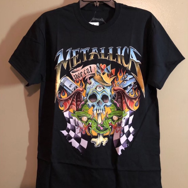 สีขาว a 2020 เสื้อวง Metallica Merch Traffic Graphic T-Shirt Size M ของแท้ bh