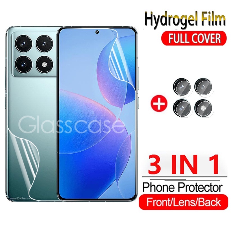 3 In 1 ด้านหน้ากลับฟิล์มไฮโดรเจลสําหรับ Xiaomi Poco F6 X6 M6 pro F6pro X6pro M6pro PocoF6pro PocoX6p