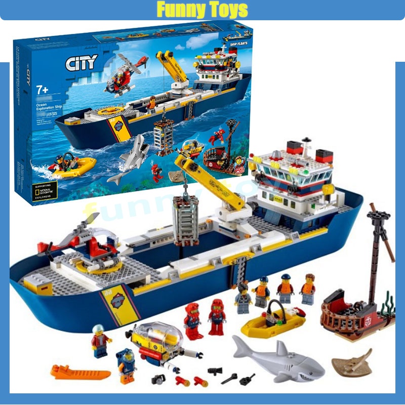 City Series 60266 บล็อคตัวต่อเรือ ของเล่นเสริมการเรียนรู้ สําหรับเด็ก และผู้ใหญ่