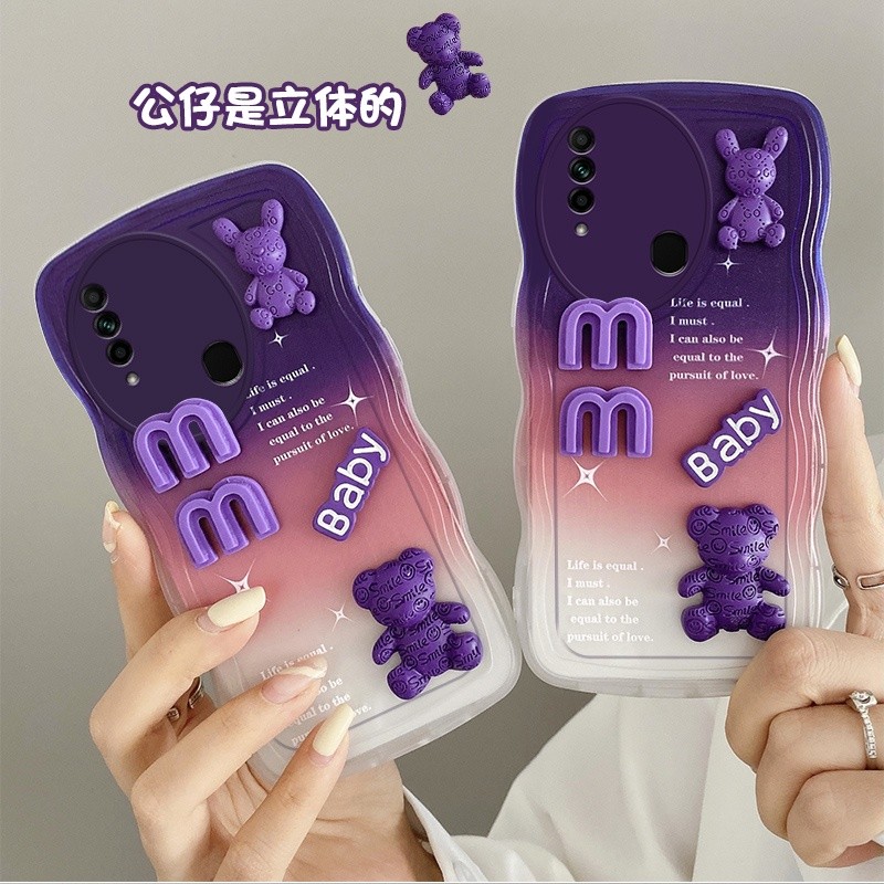 เคส Oppo A31 2020 เคส Oppo A8 ขอบหยัก เคสโทรศัพท์น่ารัก สามมิติ ฟิกเกอร์ตุ๊กตา เคสนิ่ม ป้องกันกล้อง เคสเต็ม