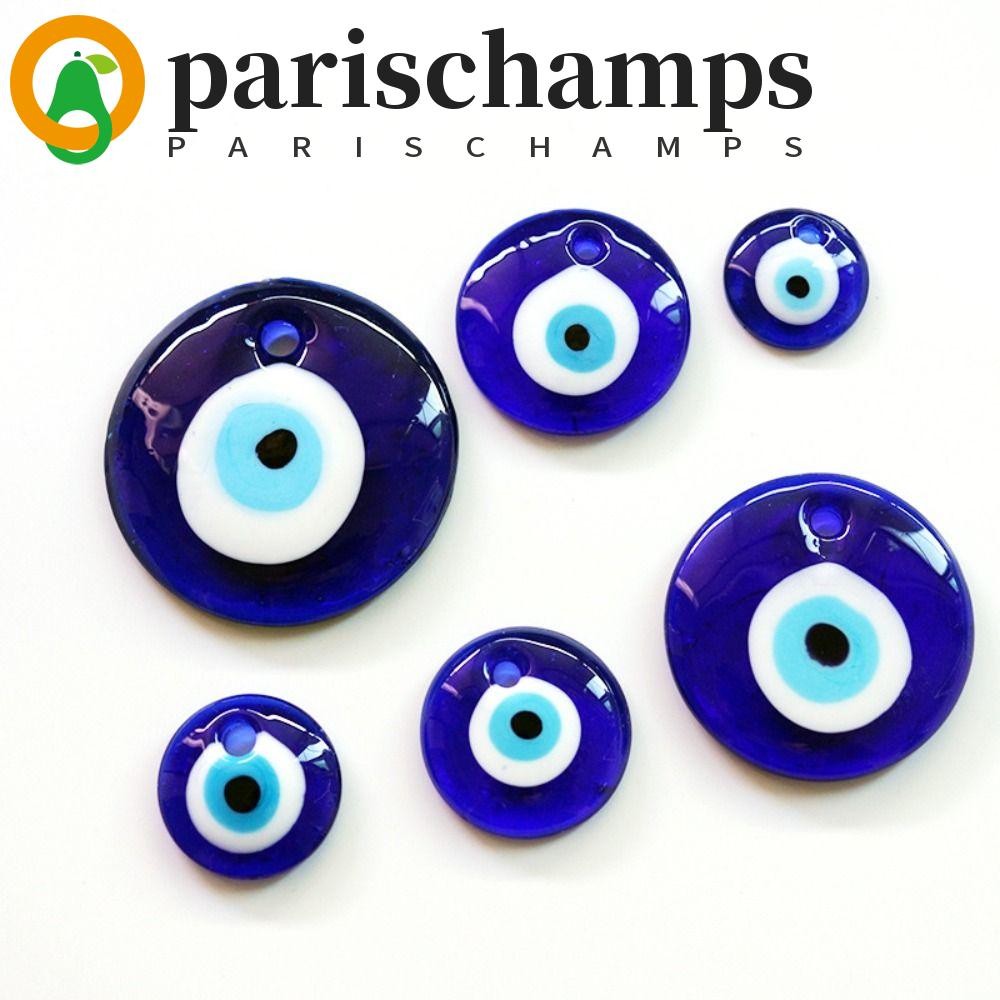Parischamps Evil Eye Charms ลูกปัด, 25/30/40/60 มม.รอบ Blue Eye จี้, จี้ตุรกี Punk Hip Pop Lucky Classic Lucky Blue Eye ของขวัญเด็กผู้หญิง