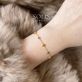 สร้อยข้อมือเสน่ห์สีสันสดใสดอกไม้โคลเวอร์นําโชค • กันน้ําไม่ซีดจาง • กําไลข้อมือแฟชั่นสําหรับผู้หญิงผู้ชาย พี่ชาย444