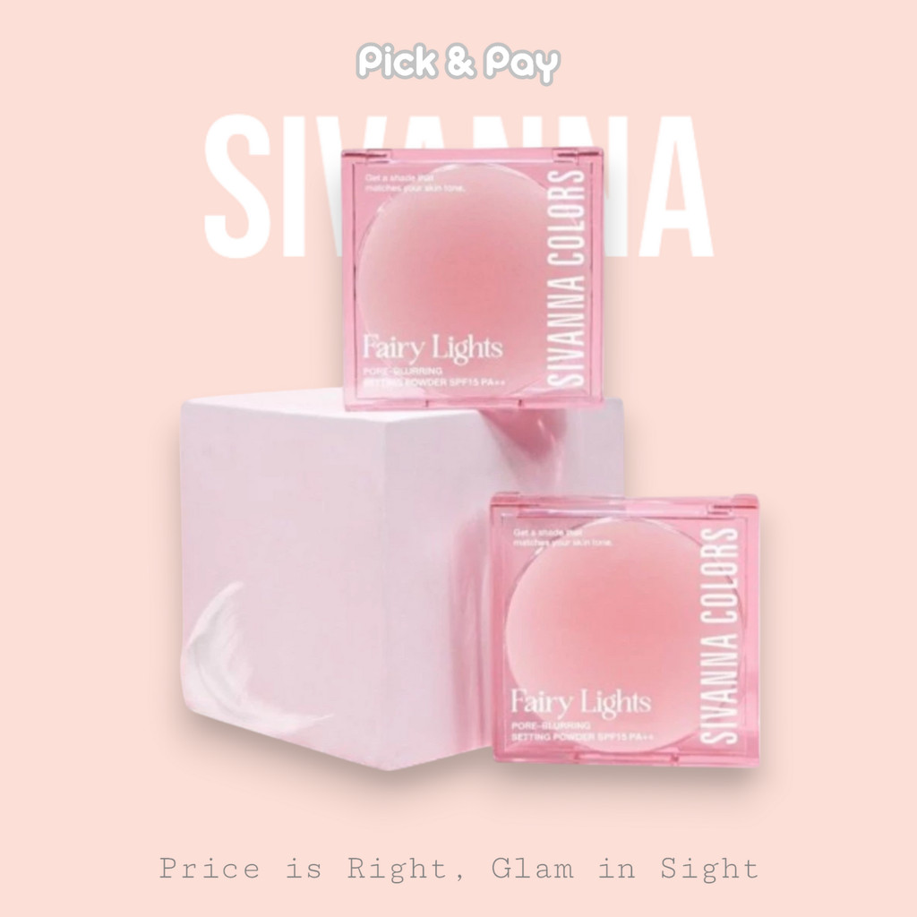 Sivanna Colors Fairy Lights Pore-Blurring Setting Powder SPF15 PA+++ แป้งพัฟ คุมมัน (HF708)