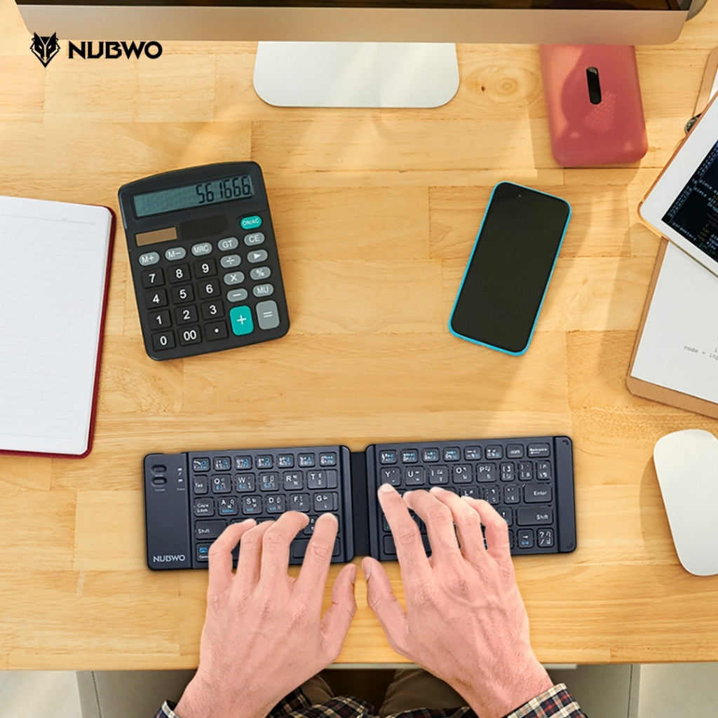 NUBWO NKB108 คีย์บอร์ดพับได้ เชื่อมต่อ Bluetooth 67 Keys เชื่อมต่อได้หลายอุปกรณ์ สลับอุปกรณ์ได้ง่ายๆ
