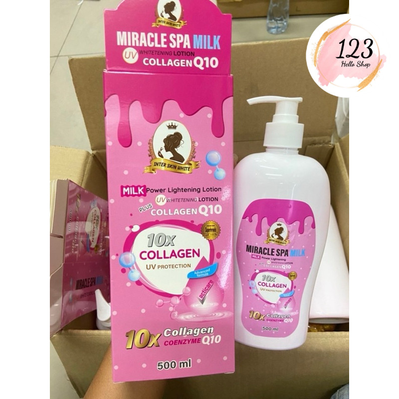 🔺Miracle Spa Milk/Collagen UV Protection/White C/White Glutathione/Collagen White PinkGold/Coocnut G