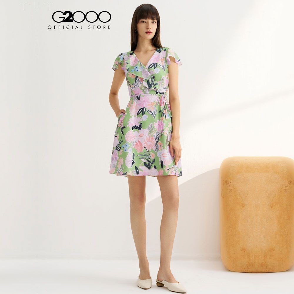 G2000 เดรสสำหรับผู้หญิง ทรง Fit & Flare Shape รุ่น 4123120656 GREEN