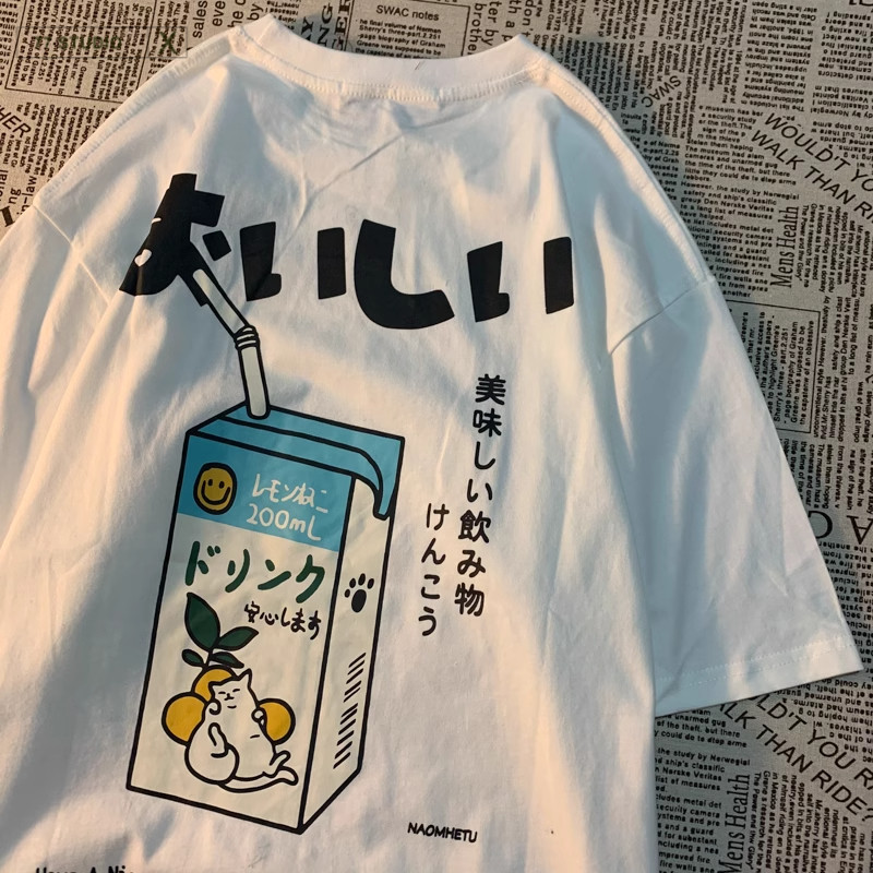 COD（จัดส่งภายใน 24 ชั่วโมง）เสื้อยืด oversize t-shirt ลายไม่ซ้ำใคร cotton แฟชั่น สวมใส่สบาย ญ-ช ใส่ได้ เสื้อ