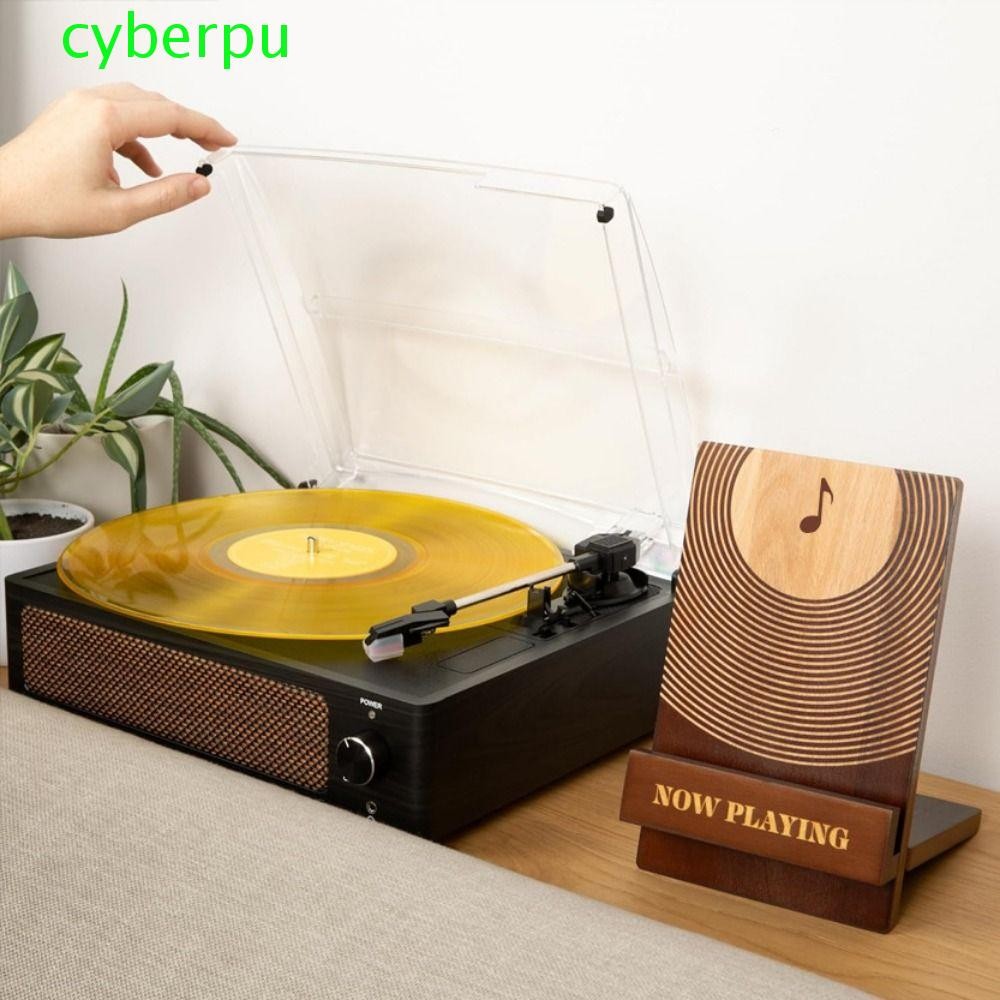 Cyberpullse ที่วางแผ่นเสียงไวนิล, ชั้นเก็บของซีดีความจุขนาดใหญ่แบบถอดได้, โต๊ะขาตั้งบันทึกไม้ใช้งานง่ายทํามือที่ใช้งานได้จริง